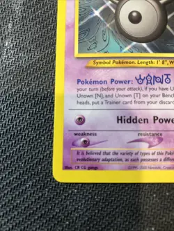 Pokemon Vintage Non-Holo Rare Unown [W] 29/105 Neo Destiny Wotc NM - Image 3