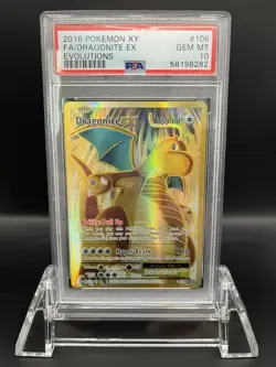 2016 Pokemon XY F.A./ Dragonite EX Evolutions #106 PSA 10 - Image 1