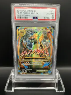 2016 Pokemon XY F.A./ M Charizard EX Evolutions #101 PSA 10 - Image 1