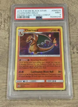 Charizard SM226 Holo Black Star Promo PSA 9 MINT Fall Collector Chest 2019 - Image 1