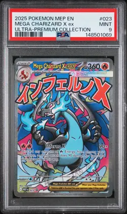 Pokemon Mega Charizard X ex Phantasmal Flames Ultra-Premium Promo #023 PSA 9 - Image 1