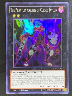 The Phantom Knight of Cursed Javelin MACR-EN042 Super Rare 1st EYu-Gi-Oh! Konami - Image 1