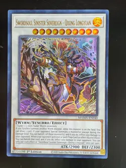 Swordsoul Sinister Sovereign Qixing Longyuan MAMA-EN040 Ultra Rare 1st Yugioh - Image 1