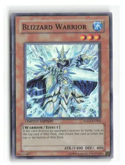 Blizzard Warrior HA01-EN002 Super Rare Limited Edition Yu-Gi-Oh! - Image 1