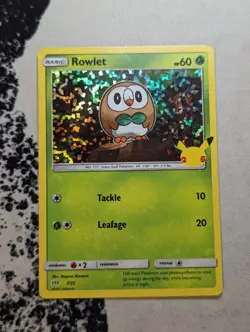 Rowlet - 7/25 - Holo - McDonalds 2021 - 25th Anniversary - Pokemon Card - Image 1