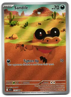Sandile 135/086 - Black Bolt Illustration Rare Pokemon TCG - LP Card - Image 1
