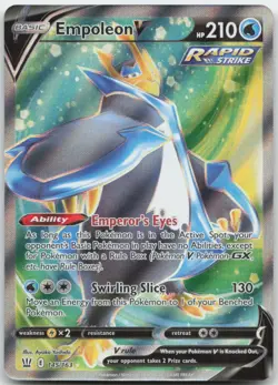 Empoleon V 145/163 SWSH05: Battle Styles Pokemon Card NM - Image 1