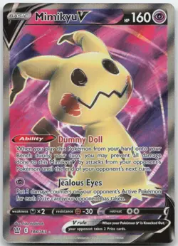 Mimikyu V 148/163 SWSH05: Battle Styles Pokemon Card NM - Image 1