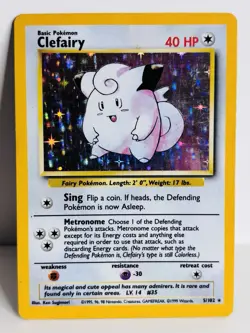Clefairy 5/102 Holo Rare Base Set - Pokemon Card WOTC - Image 1