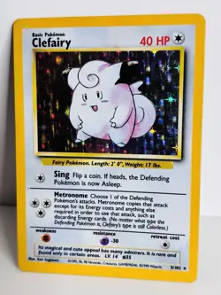 Clefairy 5/102 Holo Rare Base Set - Pokemon Card WOTC - Image 2