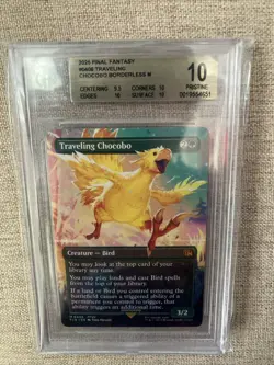 2025 MTG Final Fantasy #0406 Traveling Chocobo Borderless BGS 10 PRISTINE - Image 1