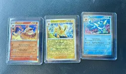 Pokemon Scarlet and Violet 151 Card Lot Flareon, Jolteon, Vaporeon Holo 3 Cards - Image 1