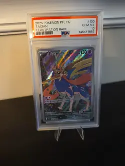 2025 Pokemon Phantasmal Flames Zacian Illustration Rare #100/094 PSA 10 GEM MINT - Image 1