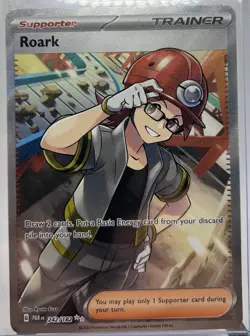 Pokemon TCG - Roark Full Art Ultra Rare Trainer - 242/182 - Paradox Rift - NM/M - Image 1