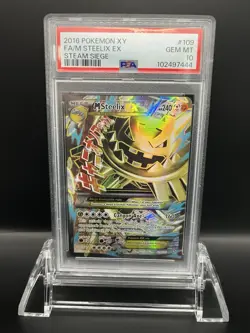 2016 Pokemon XY F.A./ M Steelix EX Steam Siege #109 PSA 10 - Image 1
