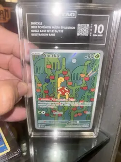 2025 POKEMON MEG EN-MEGA EVOLUTION ILLUSTRATION RARE #136 SHUCKLE Tag 10 - Image 1