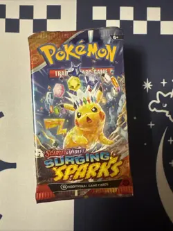 Lot Of 10 Pokemon TCG Scarlet & Violet Surging Sparks Sealed Booster Packs - Image 1
