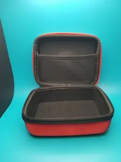 POKEMON CARD CASE 6"x5"x3" Red Zippered Hard Shell Storage Carrying Box TCG 400 - Image 4