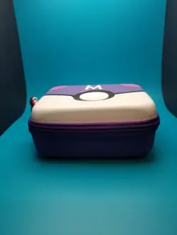 POKEMON CARD CASE 6"x5"x3" Purple Zippered Hard Shell Storage Carrying Box... - Image 3