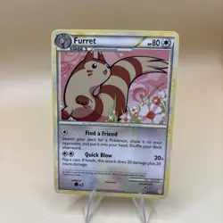 Pokemon TCG Furret Heartgold & Soulsilver 21/123 Regular Rare Non Holo Nintendo - Image 2
