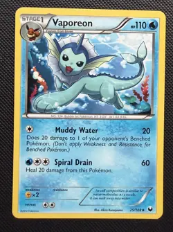 Pokemon Dark Explorers #25/108 Uncommon Vaporeon - Image 1