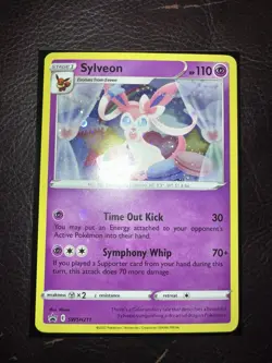 Pokemon Sylveon TCG Sword & Shield SWSH211 Holo Promo Card NM - Mint Black Star - Image 1