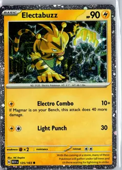 Electabuzz 125/165 - MEW Pokemon Card Cosmos Holo Swirl NM - Image 1