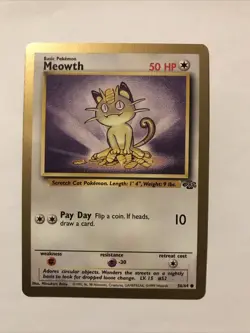 Pokemon TCG Meowth Fruit Roll Up Gold Bordered Promo 56/64 - Image 1