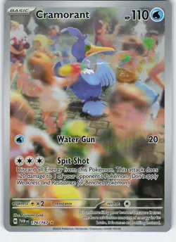 Cramorant - 176/167 Illustration Rare Holo SV06: Twilight Masquerade NM Pokemon - Image 1