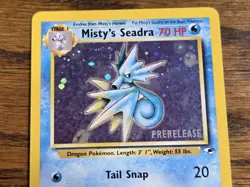 Pokemon Wotc Prerelease Misty's Seadra # 9/132 Gym Hereos **not played** - Image 2