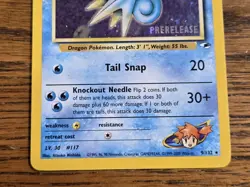 Pokemon Wotc Prerelease Misty's Seadra # 9/132 Gym Hereos **not played** - Image 3