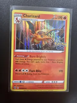 Charizard 10/78 Pokemon GO Set Holo Rare Pokemon Card TCG 2022 - Image 1