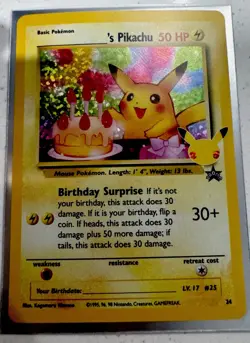 2021 Pokemon Celebrations Classic BSP #24 Birthday Pikachu Holo - Image 1