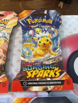 Pokemon TCG Surging Sparks Sleeved pokemon Booster Packs Sealed Lot Of 4. - Image 4