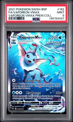 Pokemon Vaporeon VMAX SWSH182 Sword & Shield 2021 Promo Cards Holo PSA 9 MINT - Image 3