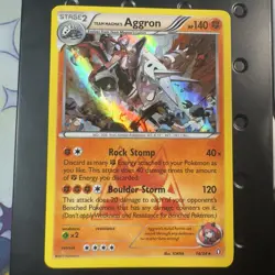 Team Magma's Aggron 14/34 Holo Rare Double Crisis Pokemon Card - Image 1