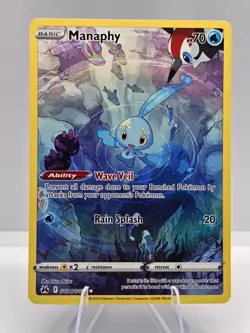 Manaphy GG06/GG70 Holo Crown Zenith Galarian Gallery Pokemon NM #2 - Image 1