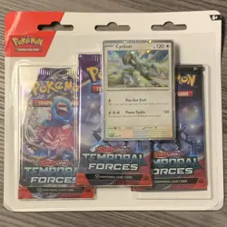 Pokemon TCG Scarlet & Violet Temporal Forces Blister 3 Packs Cyclizar Promo - Image 1
