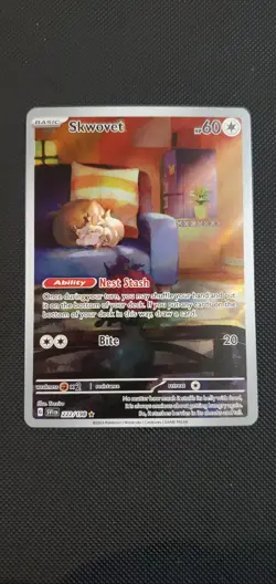 Pokemon TCG Skwovet Card 222/198 SV Scarlet & Violet Base Set NM Illus Rare - Image 1