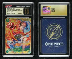 2025 One Piece Card Game: Carrying on His Will Japanese SR Monkey D Luffy CGC 10 - Image 3
