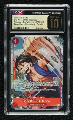 2026 One Piece Card Game: The Azure Sea's Seven Japanese Monkey D Luffy CGC 10 - Image 1