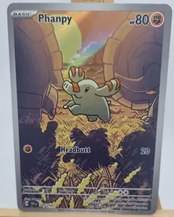 Phanpy Pokemon TCG Holo Illustration Rare Card 205/191 Sv08: Surging Sparks - Image 1