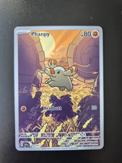 Phanpy Pokemon TCG Holo Illustration Rare Card 205/191 Sv08: Surging Sparks - Image 1