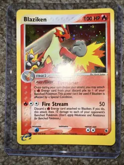 Pokemon TCG Blaziken Holo Rare Card 3/109 EX Ruby & Sapphire 2003 - Image 1