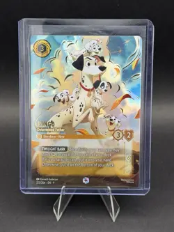 Disney lorcana Pongo - Determined Father (Enchanted) 223/204 Fabled Holo - Image 1