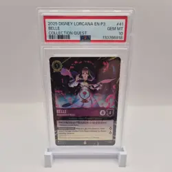 2025 DISNEY LORCANA P3-PROMO COLLECTION QUEST BELLE - ACCOMPLISHED MYSTIC PSA 10 - Image 1
