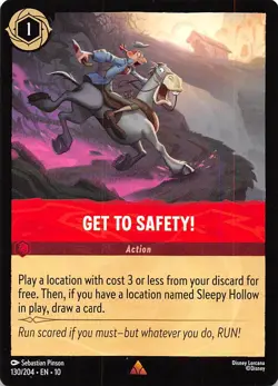 Get to Safety! 130/204 Whispers in the Well Disney Lorcana - Image 1