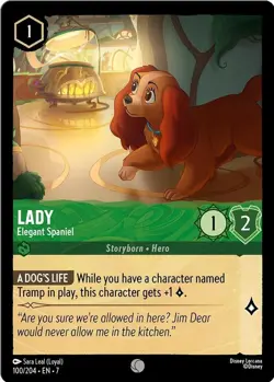 Disney Lorcana TCG - Archazia's Island - Lady - Elegant Spaniel - 100/204 FOIL - Image 1