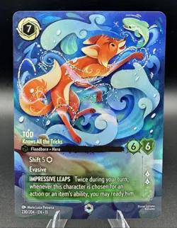 Disney Lorcana Tod Knows All The Tricks ENCHANTED 230/204 Winterspell - Image 1