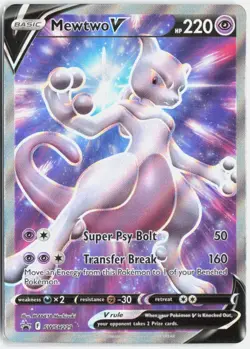 Mewtwo V SWSH229 Holo Promo Sword & Shield Promo Pokemon Near Mint - Image 1